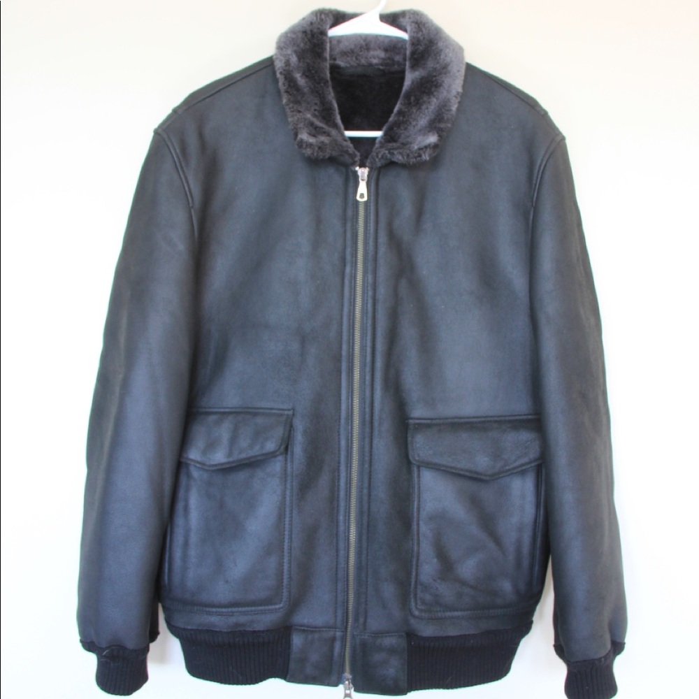 Italian Made Shearling Bomber Jacket